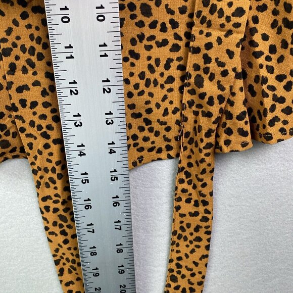 Love For Humanity Cheetah Womens Skort M Animal Print Mini Skorts Ruffle NWT - Picture 4 of 12